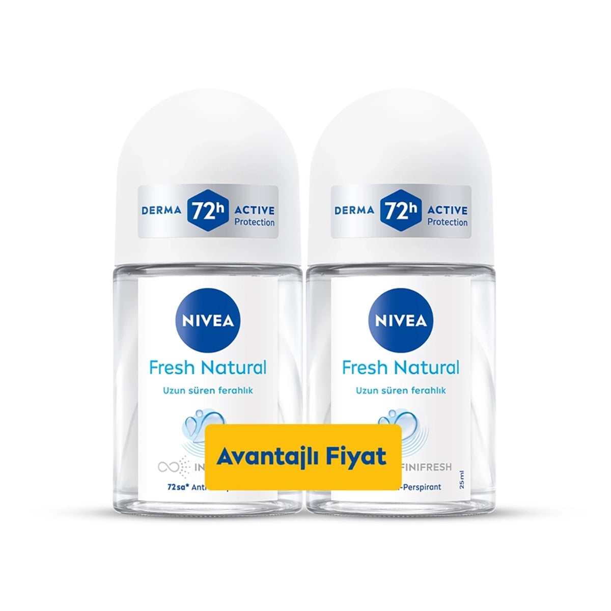 Nıvea Kadın Roll on Fresh Natural 25 ml+25 ml