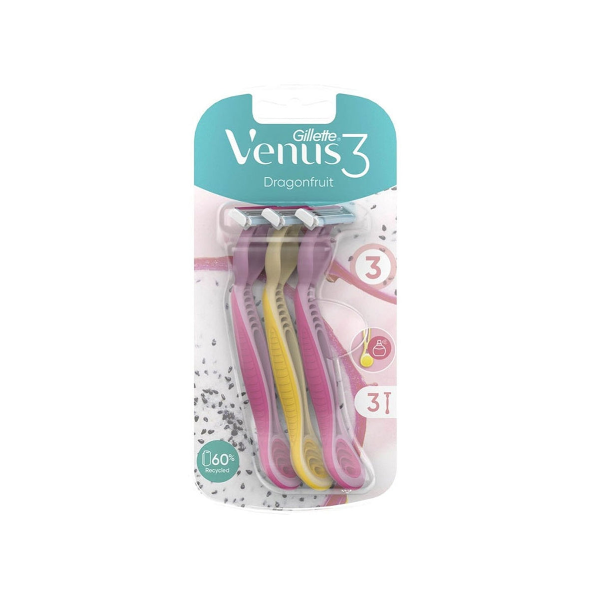 Gillette Venus Dragonfruit Kullan At Tıraş Bıçağı 3'lü