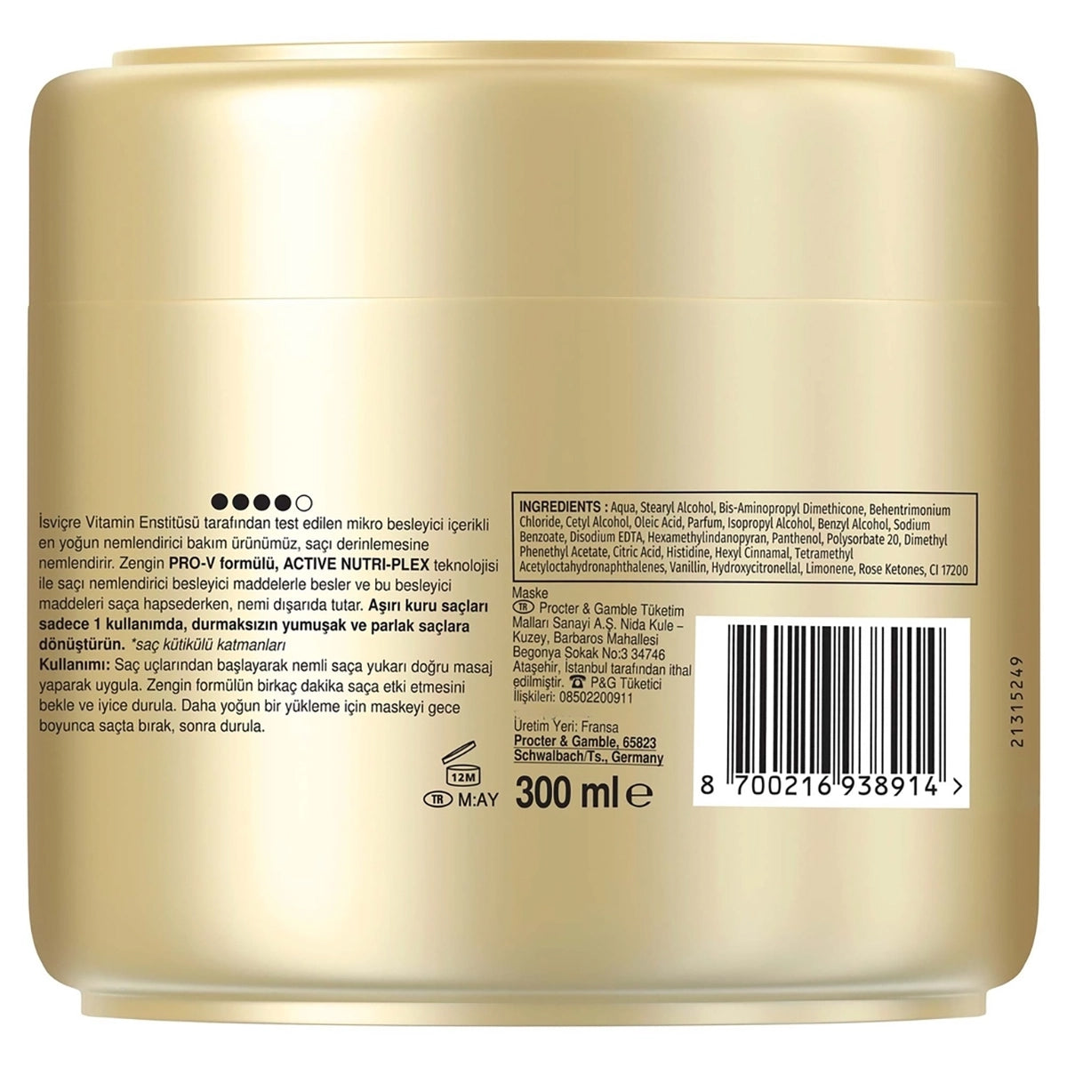 Saç Maskesi Nem Takviyesi 300 ml