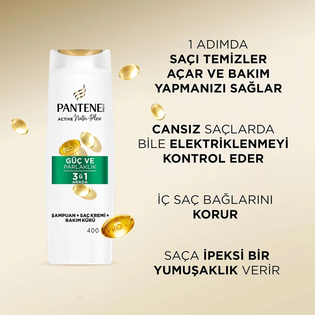 Şampuan Güç ve Parlaklık 3ın1 400 ml