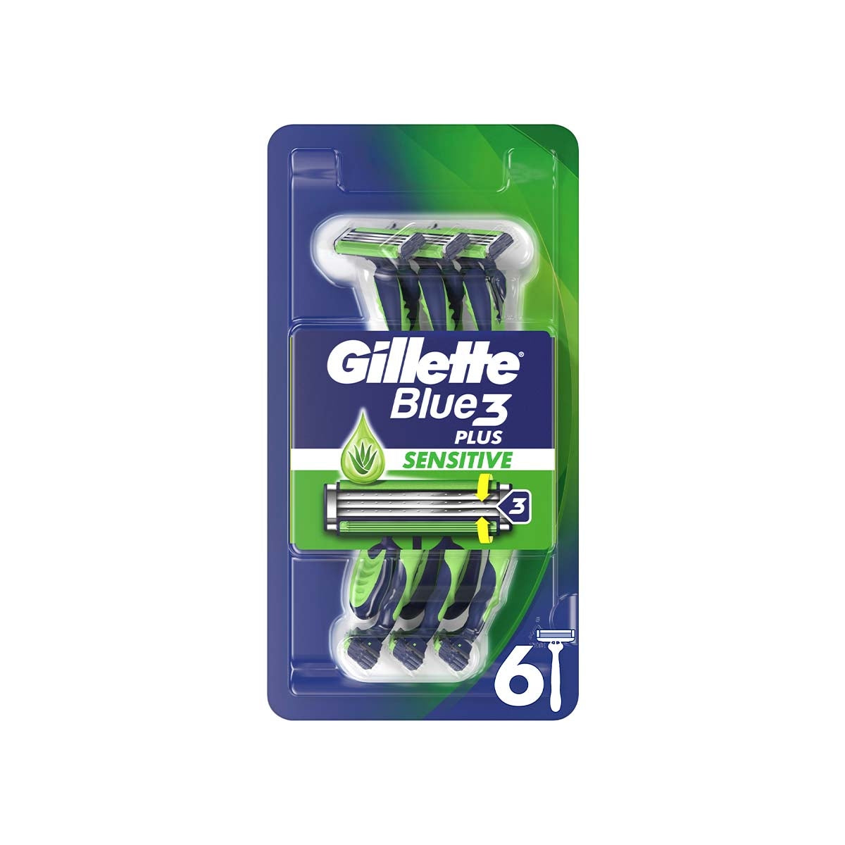 Gillette Blue3 Sensitive Tıraş Bıçağı 6'lı