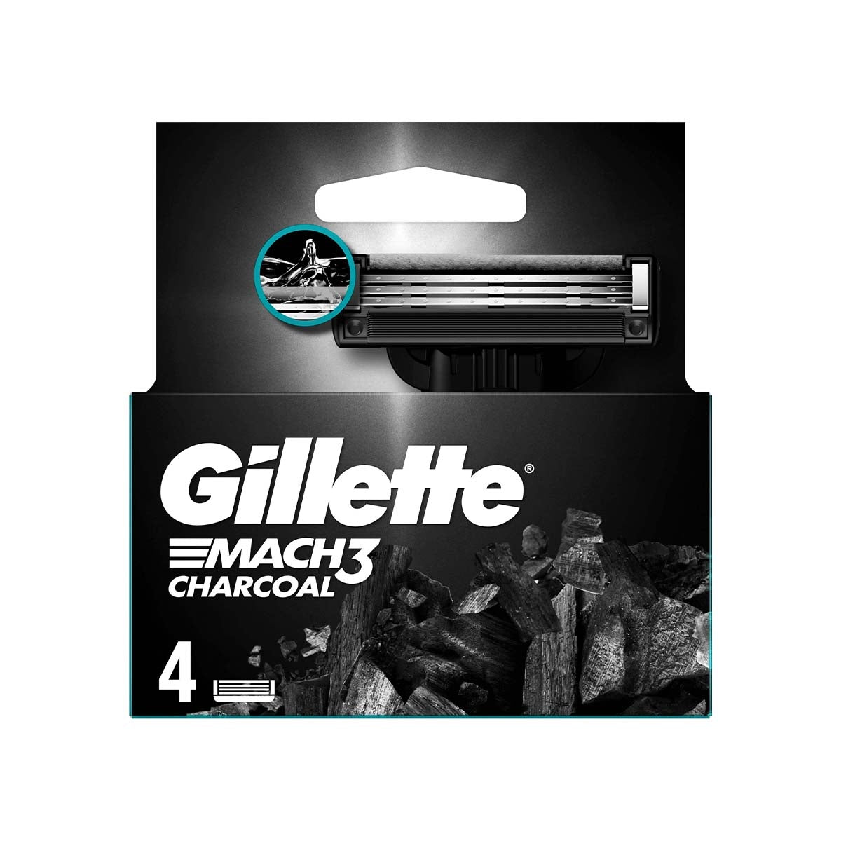 GILLETTE Mach3 Charcoal Yedek Bıçak 4'lü