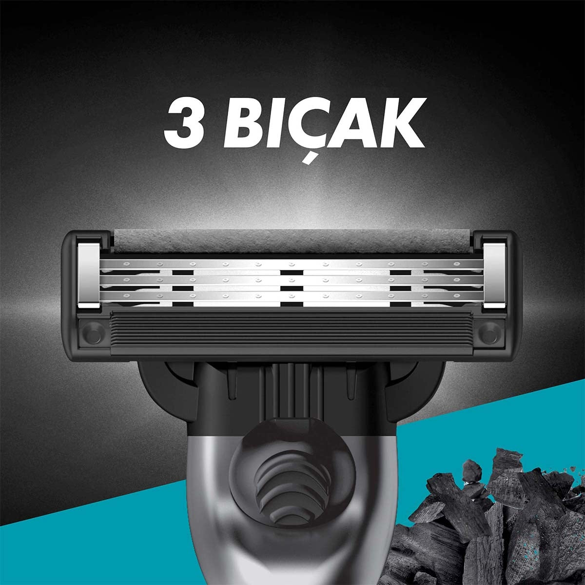 GILLETTE Mach3 Charcoal Yedek Bıçak 4'lü