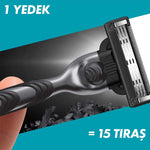 GILLETTE Mach3 Charcoal Yedek Bıçak 4'lü