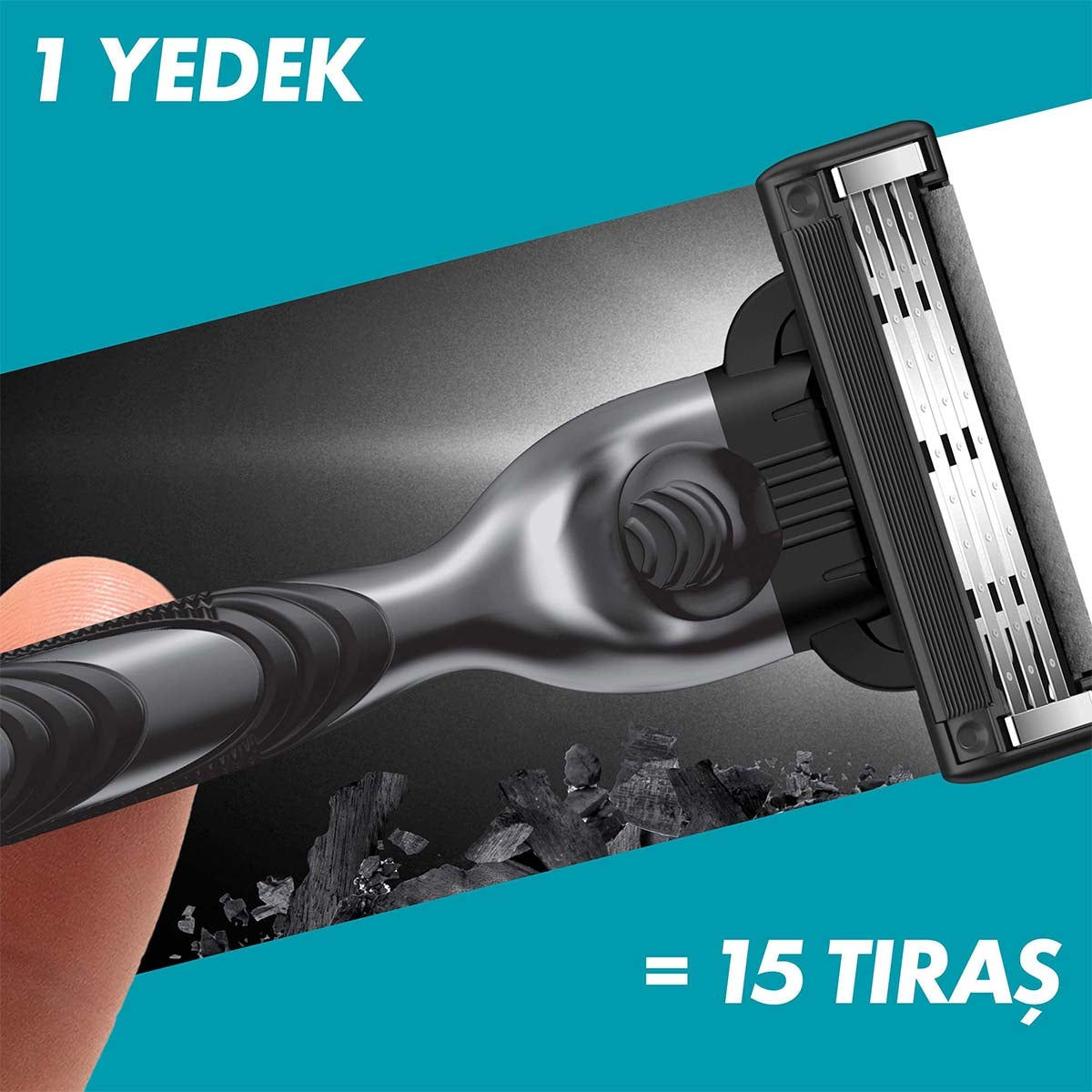 GILLETTE Mach3 Charcoal Yedek Bıçak 4'lü