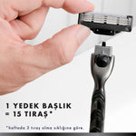 GILLETTE Mach3 Charcoal Yedek Bıçak 4'lü