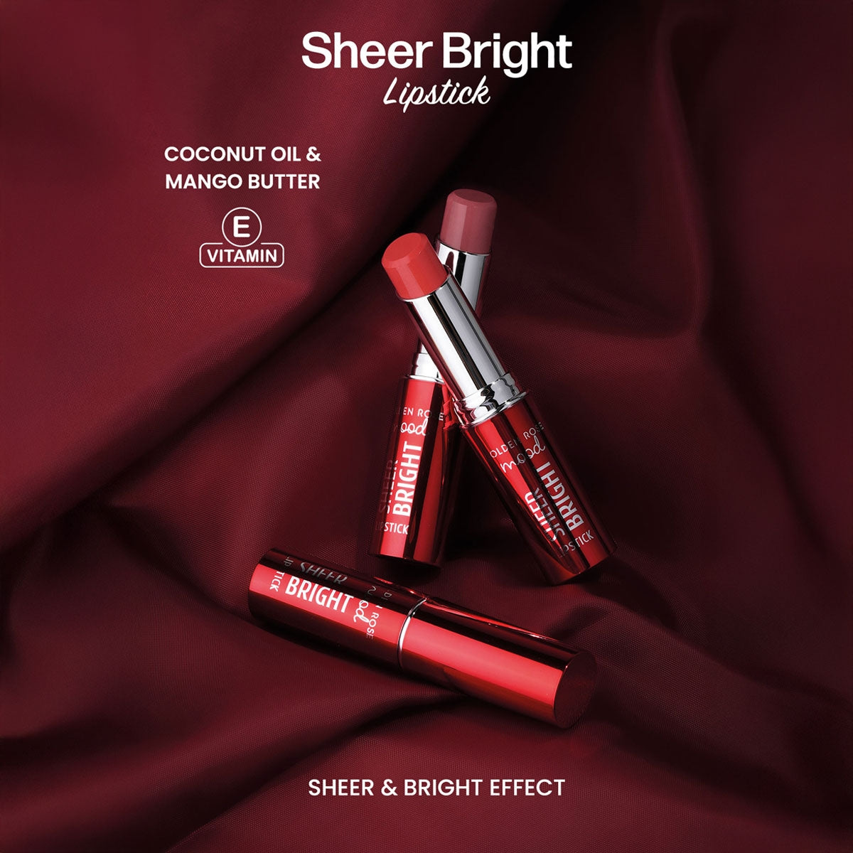 Golden Rose Mood Sheer Bright Ruj 106 Peachy Pink

