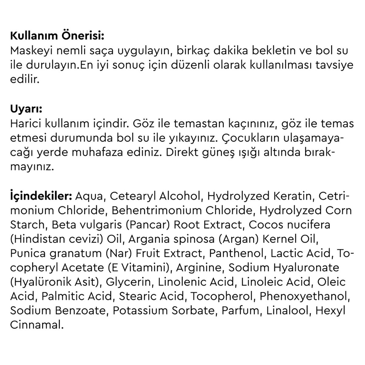 Saç Maskesi Nemlendirici ve Canlandırıcı 200 ml