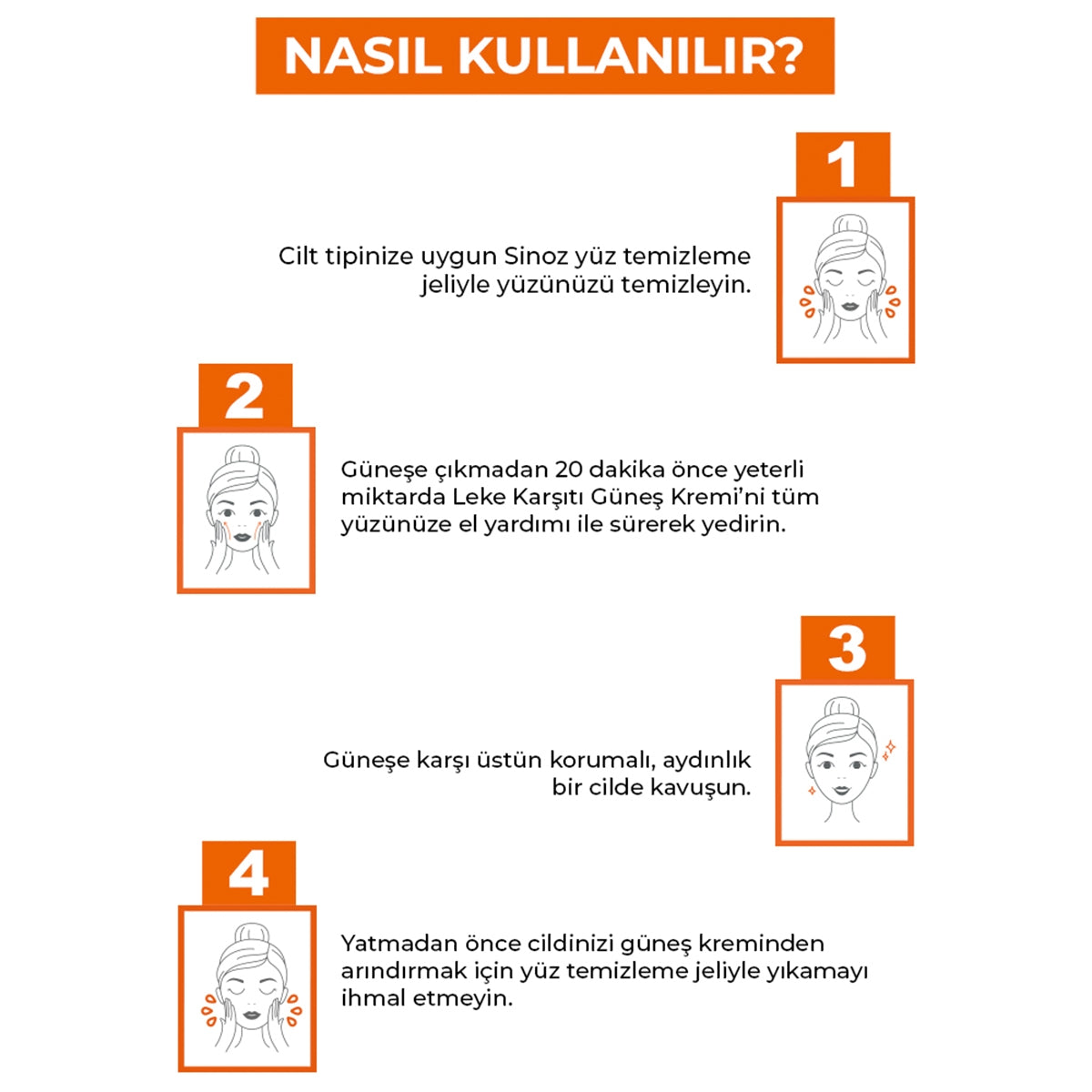 Sinoz Leke Karşıtı SPF50+ Güneş Kremi - Normal ve Kuru Ciltlere 50 ml