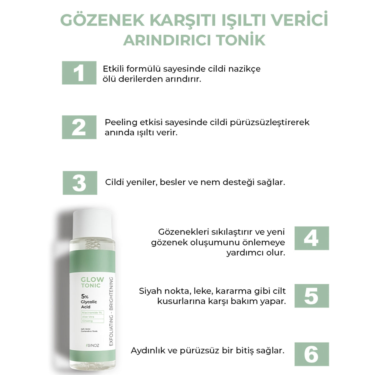 Gözenek Sıkılaştırıcı Arındırıcı Canlandırıcı Glow Tonik 200 ml