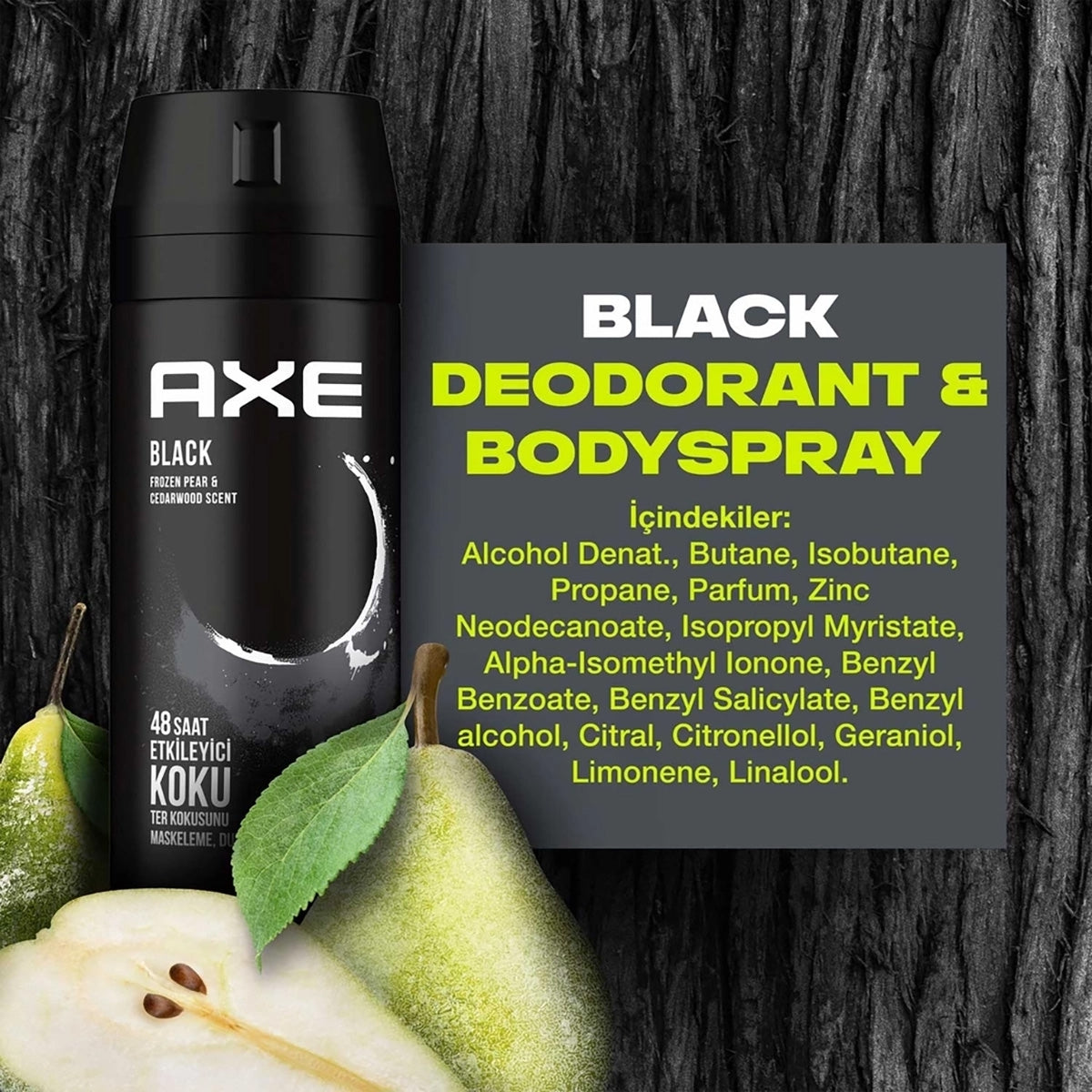 Axe Erkek Black Deodorant Sprey 150 ml+ Roll on 50 ml