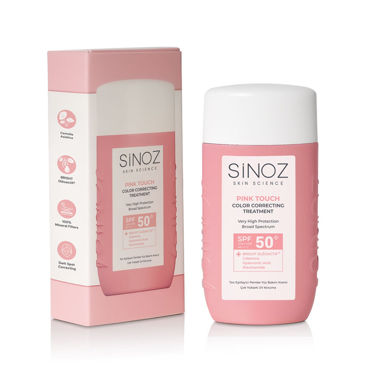 Pink Touch Anında Ton Eşitleyici Sıvı Güneş Kremi SPF50+ Mineral Güneş
Filtreleri 50 ml