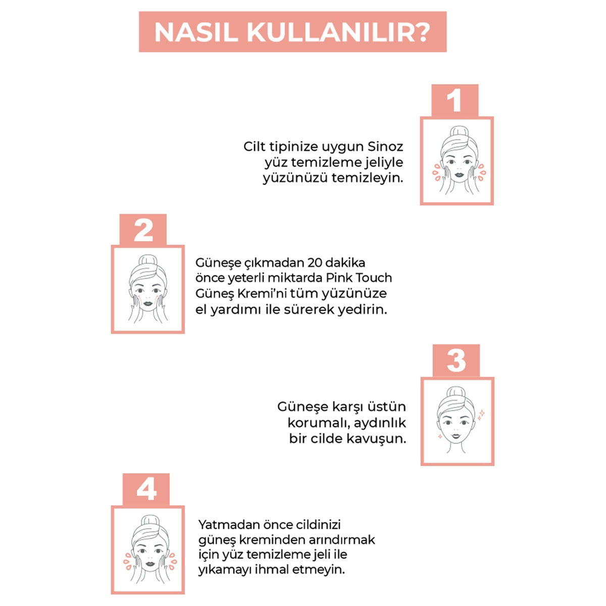 Pink Touch Aydınlatıcı SPF50+ Pembe Güneş Kremi - Tüm Cilt Tipleri 50 ml