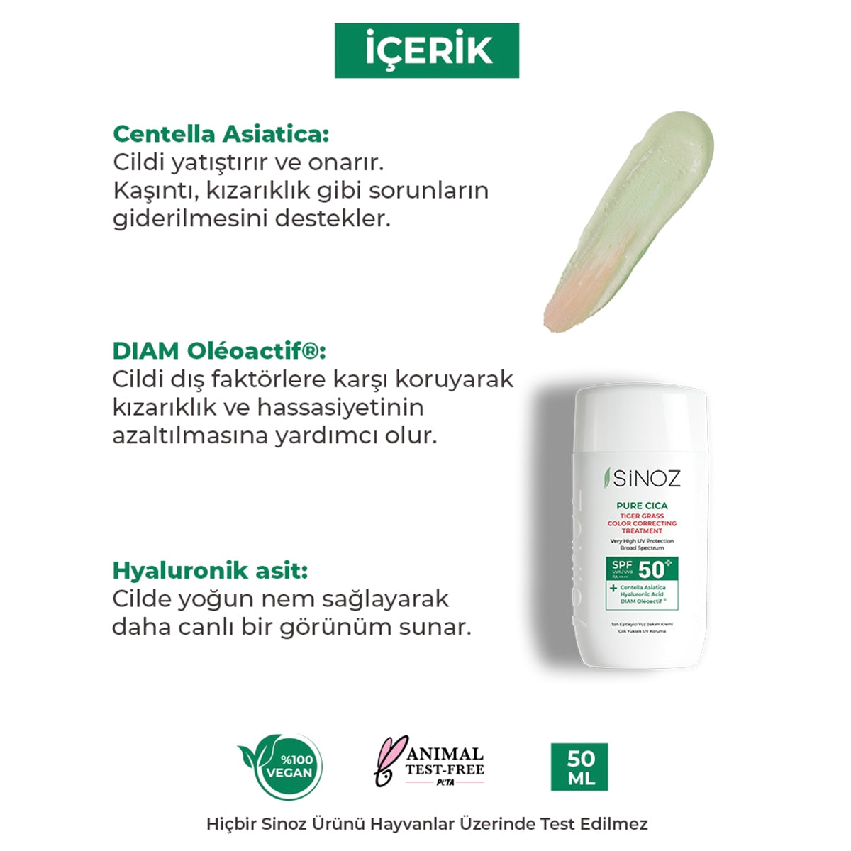 Pure Cica Tiger Grass Anında Ton Eşitleyici Sıvı Güneş Kremi SPF50+
Mineral Güneş Filtreleri 50 ml
