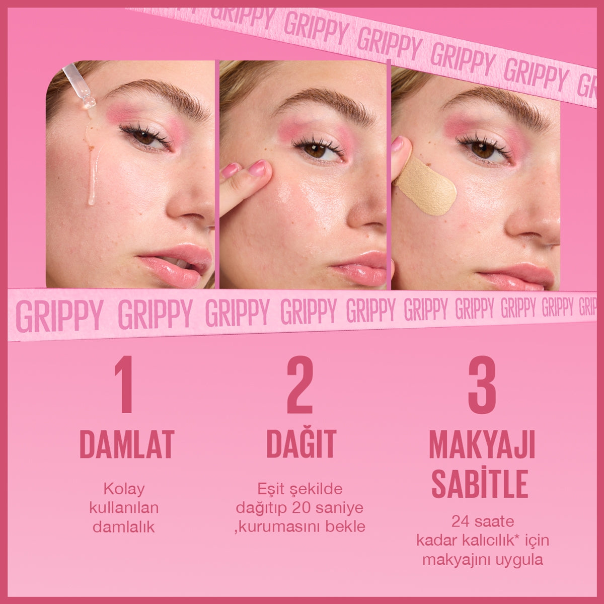 Grippy Cilde Makyajı Sabitleyen Serum Makyaj Bazı