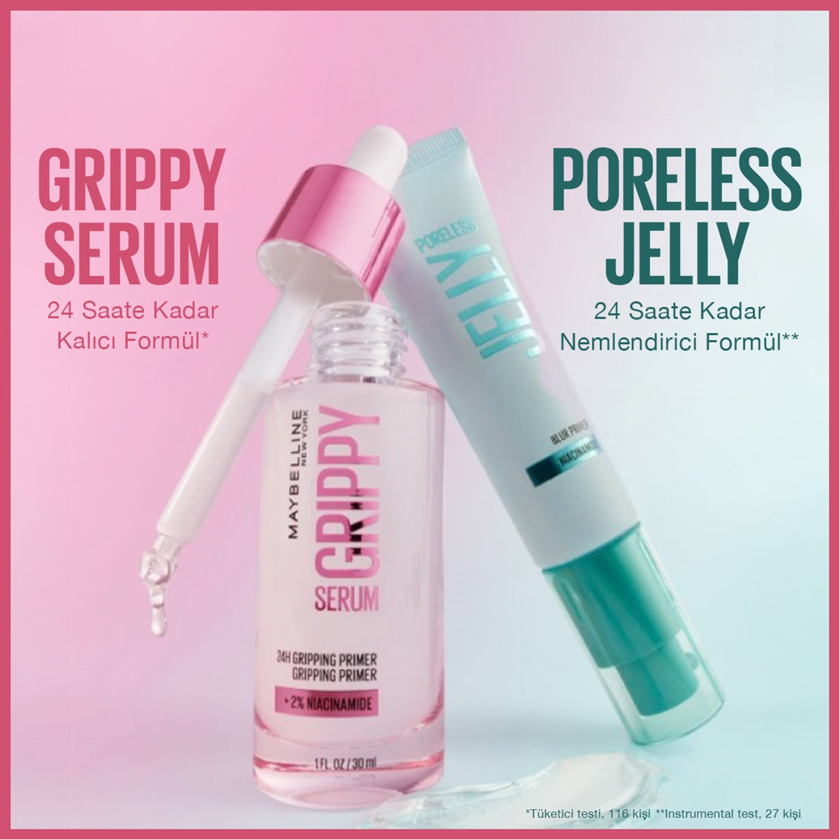 Grippy Cilde Makyajı Sabitleyen Serum Makyaj Bazı