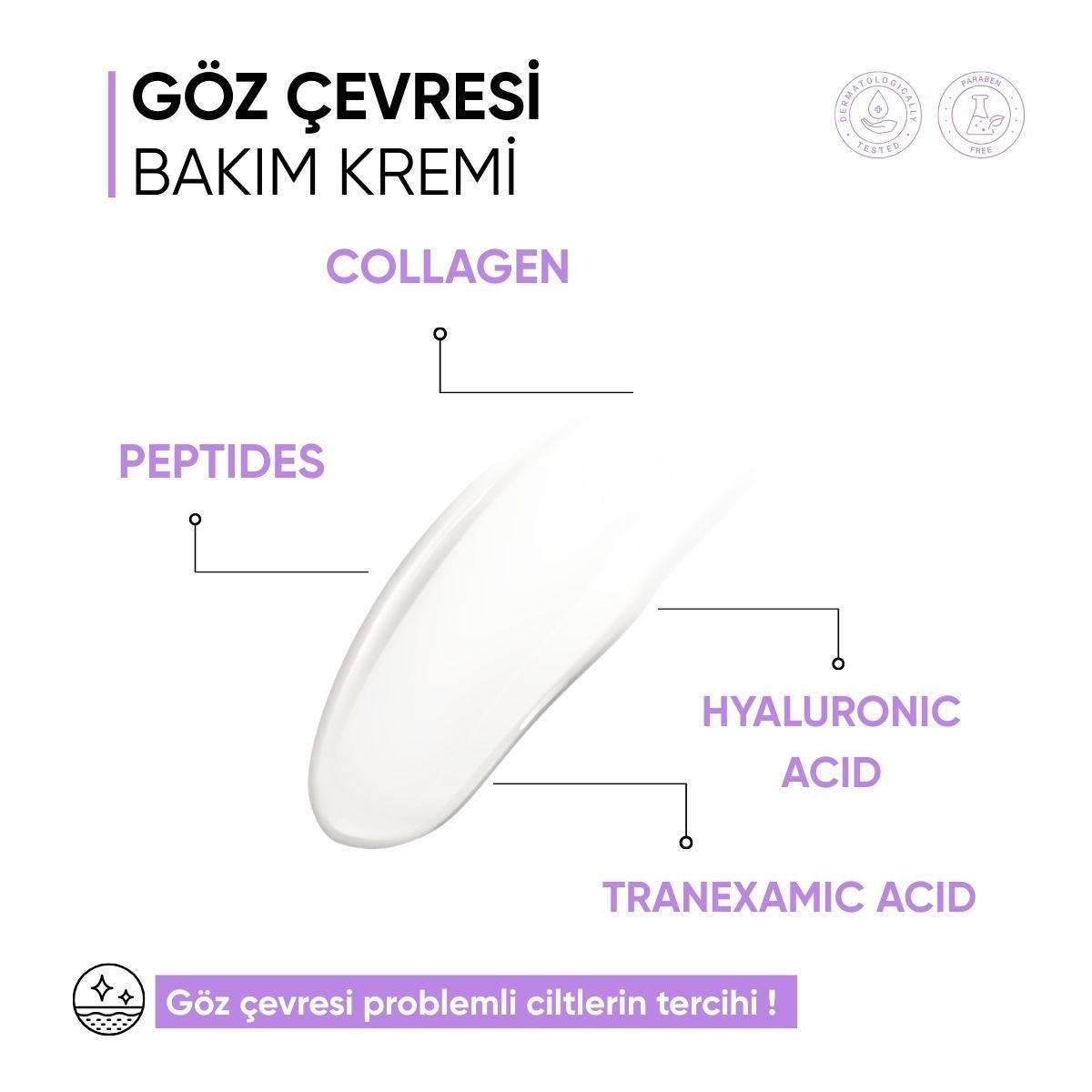 Mia Klinika Koyu Leke Kırışıklık ve Morluk Karşıtı Kolajen ve Peptit
İçeren Göz Çevresi Bakım Kremi 20 ml