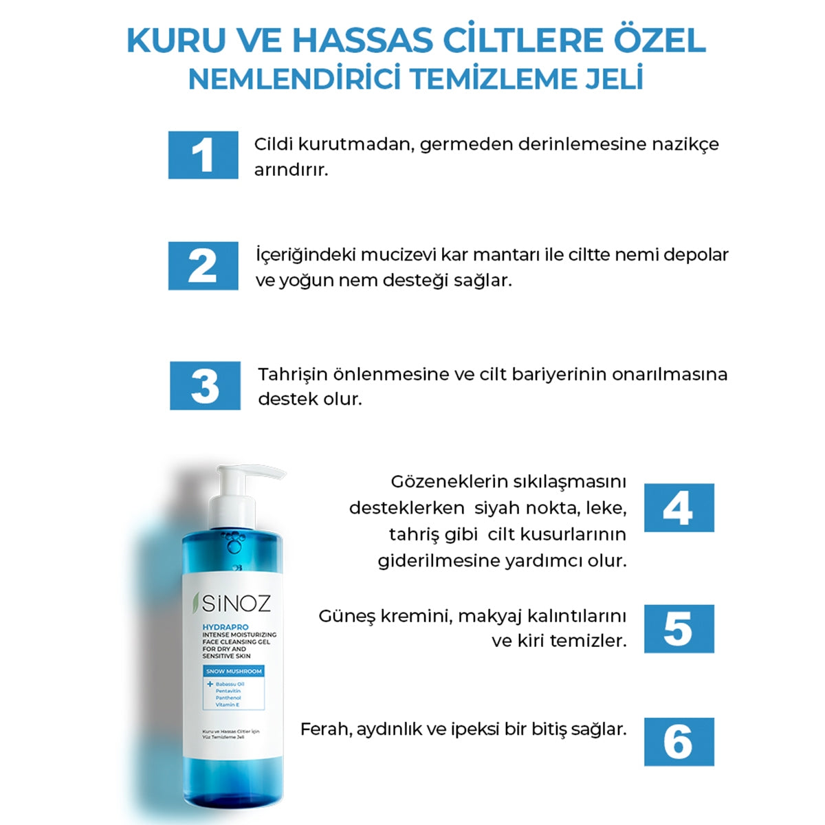 Hydrapro Kuru ve Hassas Ciltler için Nemlendiricili Yüz Temizleme Jeli
400 ml