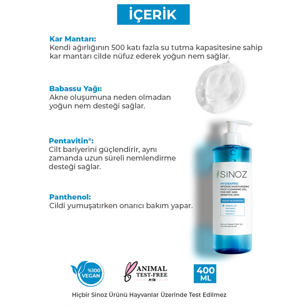 Hydrapro Kuru ve Hassas Ciltler için Nemlendiricili Yüz Temizleme Jeli
400 ml