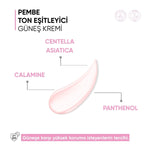 50+ SPF Pink Tone Up Ton Eşitleyici Pembe Yüz Güneş Kremi 50 ml