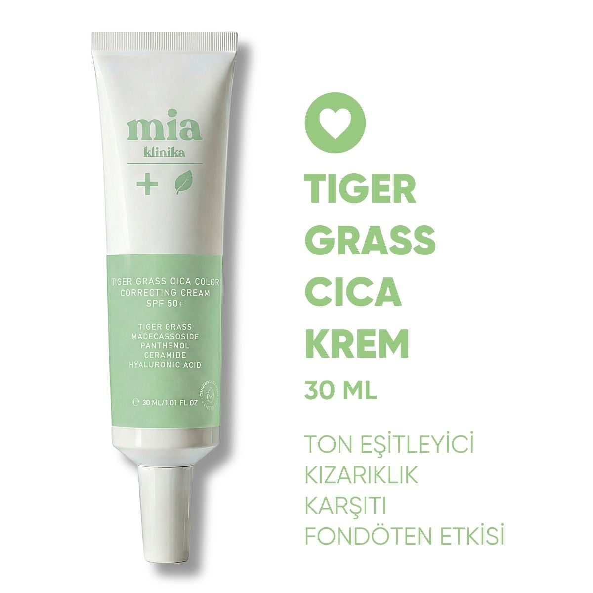 Tiger Grass Ton Eşitleyici 50 SPF+ Cica Krem 30 ml