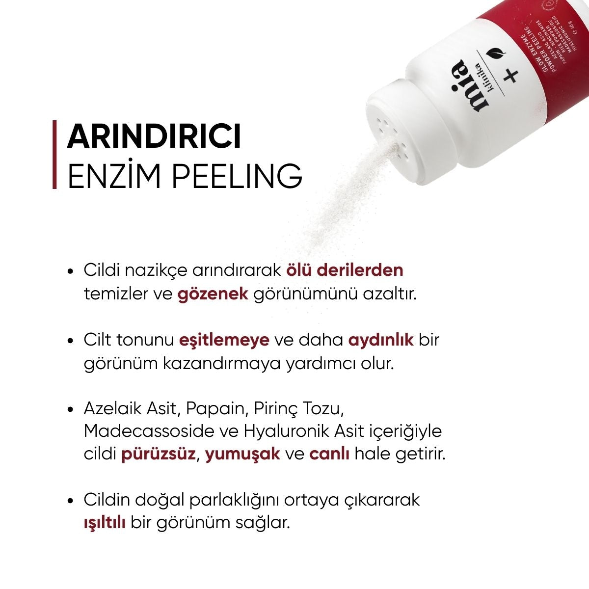Arındırıcı ve Aydınlatıcı Toz Enzim Peeling 40 gr