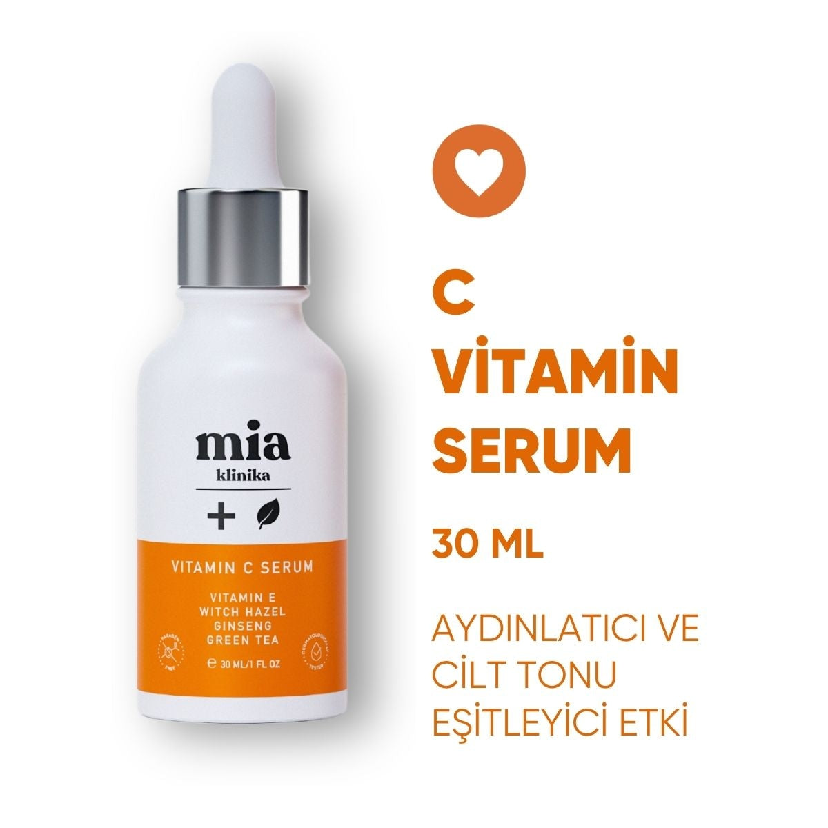 Gözenek ve Siyah Nokta Gidermeye Yardımcı Aydınlatıcı C Vitamini Serumu
30 ml
