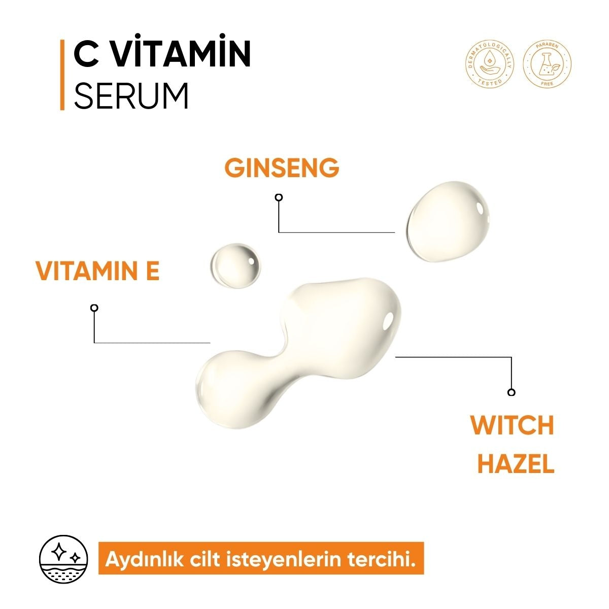 Gözenek ve Siyah Nokta Gidermeye Yardımcı Aydınlatıcı C Vitamini Serumu
30 ml