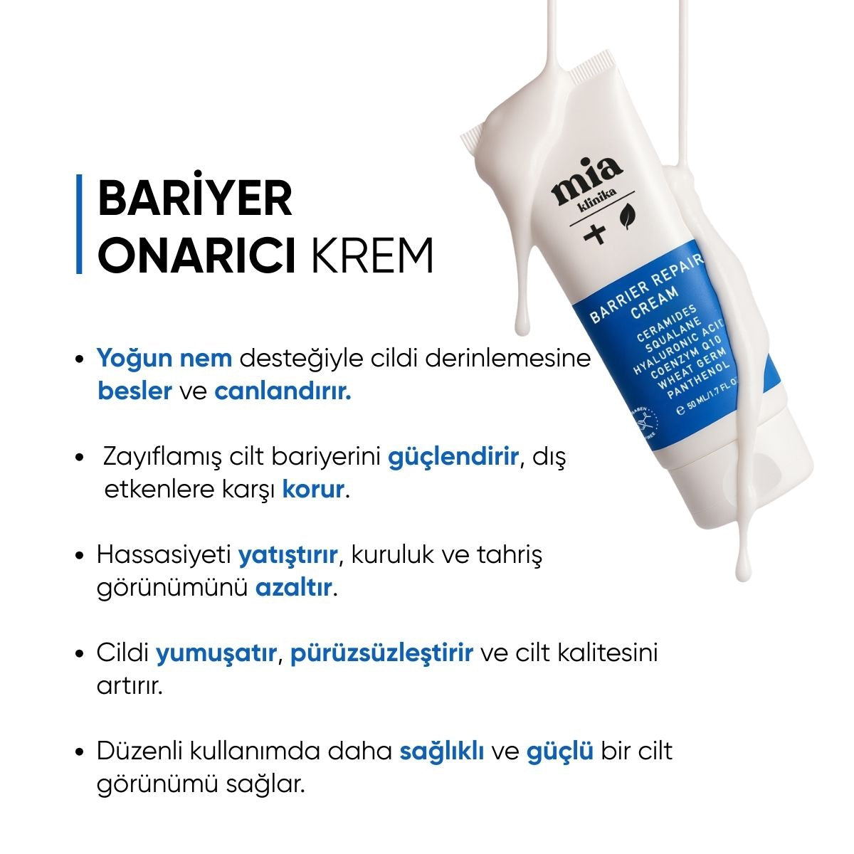 Bariyer Güçlendirici Onarıcı Canlandırıcı ve Nemlendirici Krem 50 ml