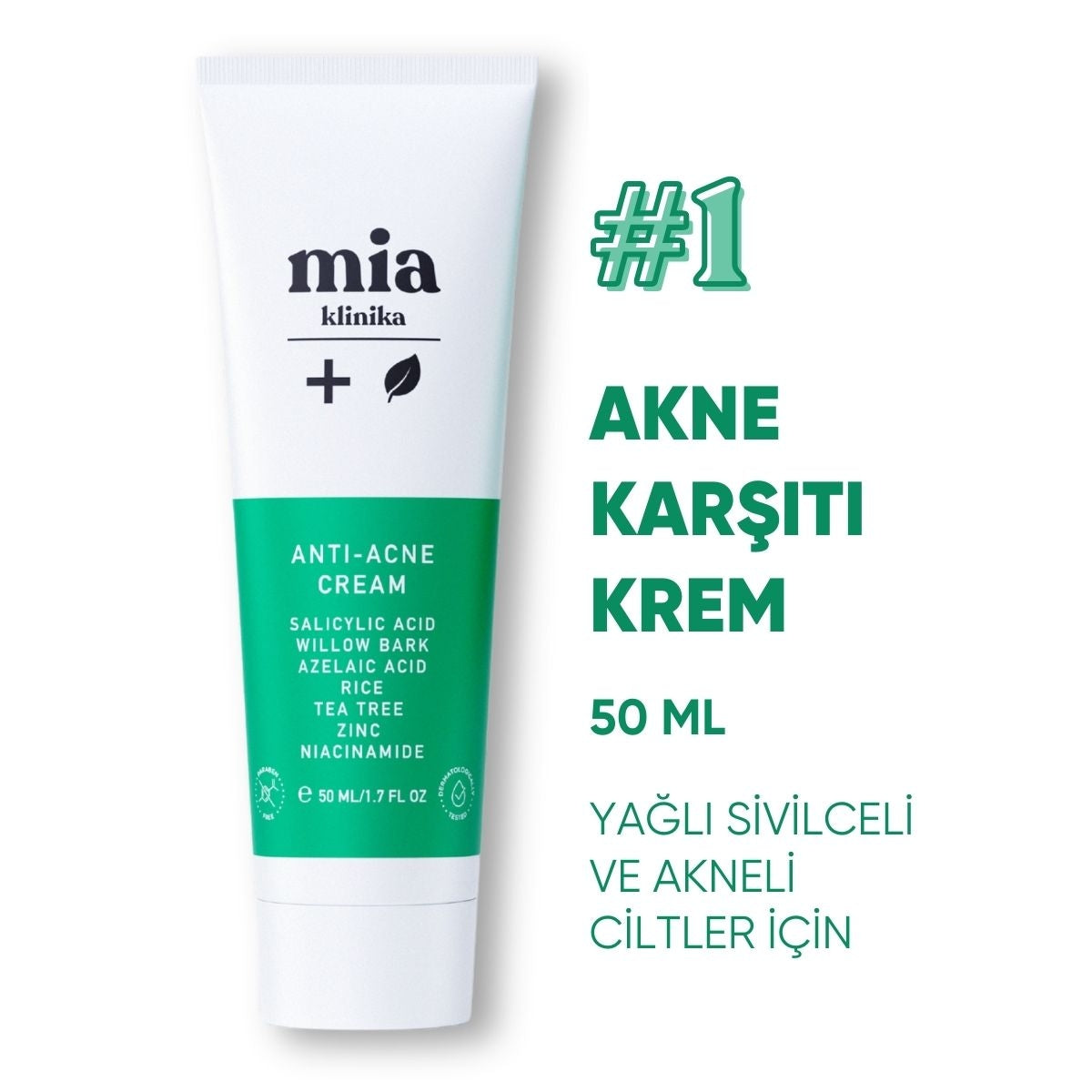 Sivilce ve Akne Karşıtı Bariyer Güçlendirici Nemlendirici Krem 50 ml