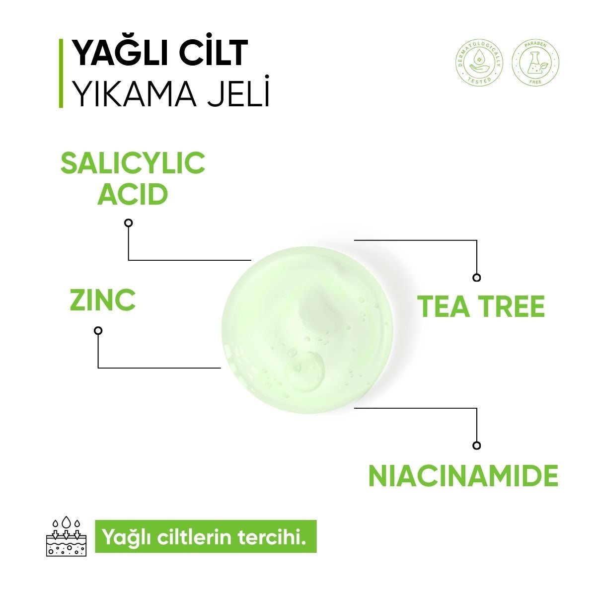 Yağlı ve Sivilceli Ciltler İçin Yüz Yıkama Jeli 200 ml