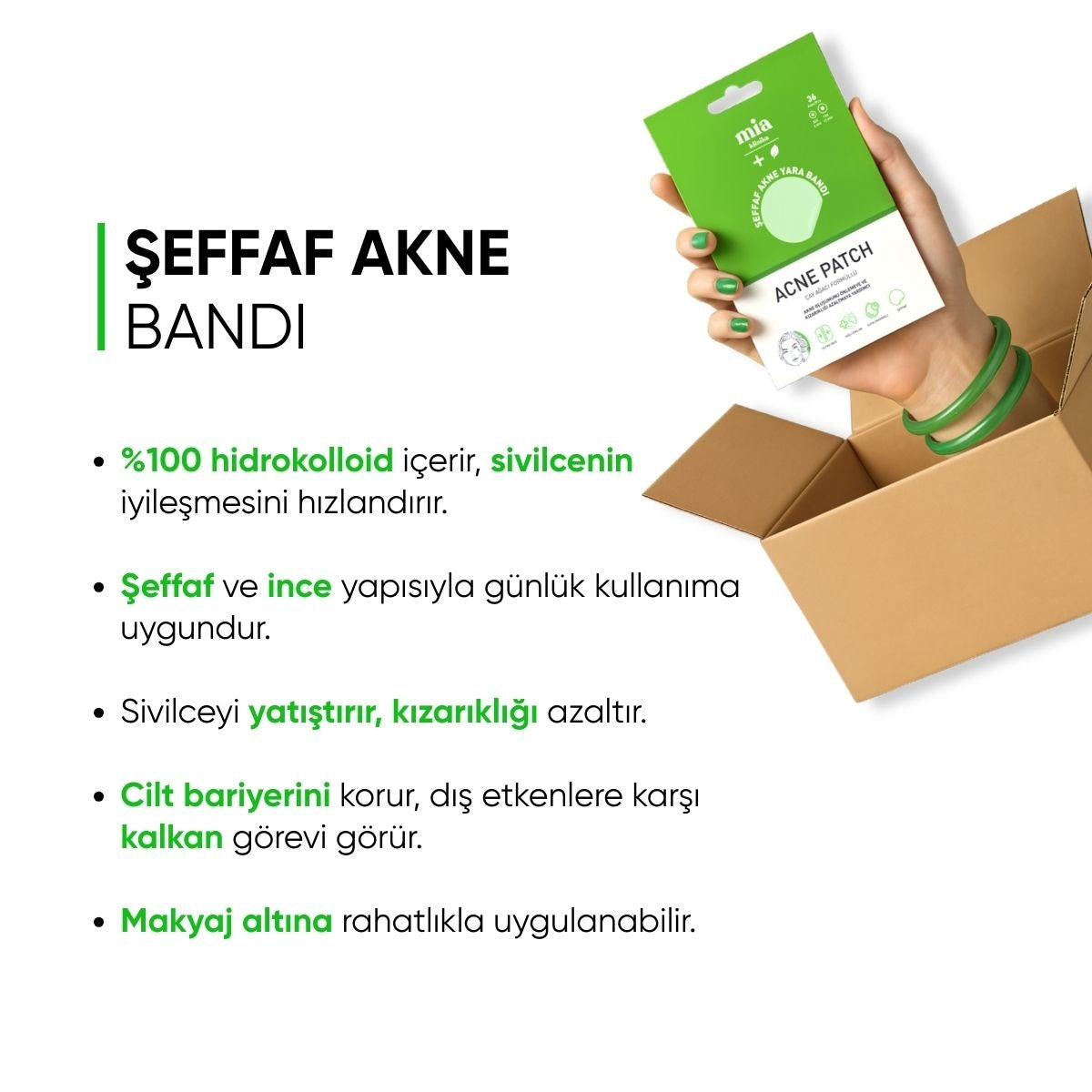 Şeffaf Akne Yara Bandı 36 Adet