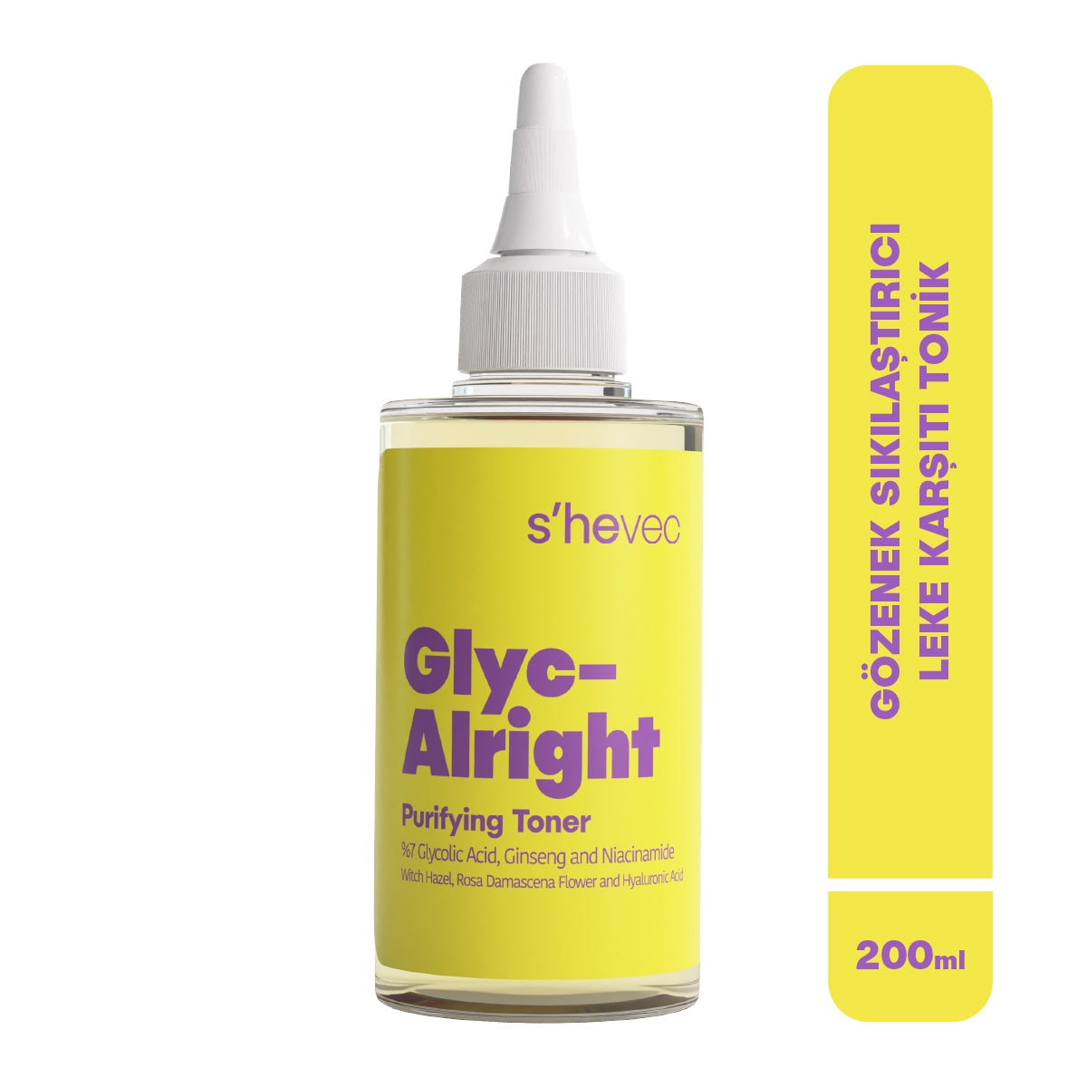 She Vec Glyc-Alright Gözenek Sıkılaştırıcı ve Leke Karşıtı Tonik 200 ml