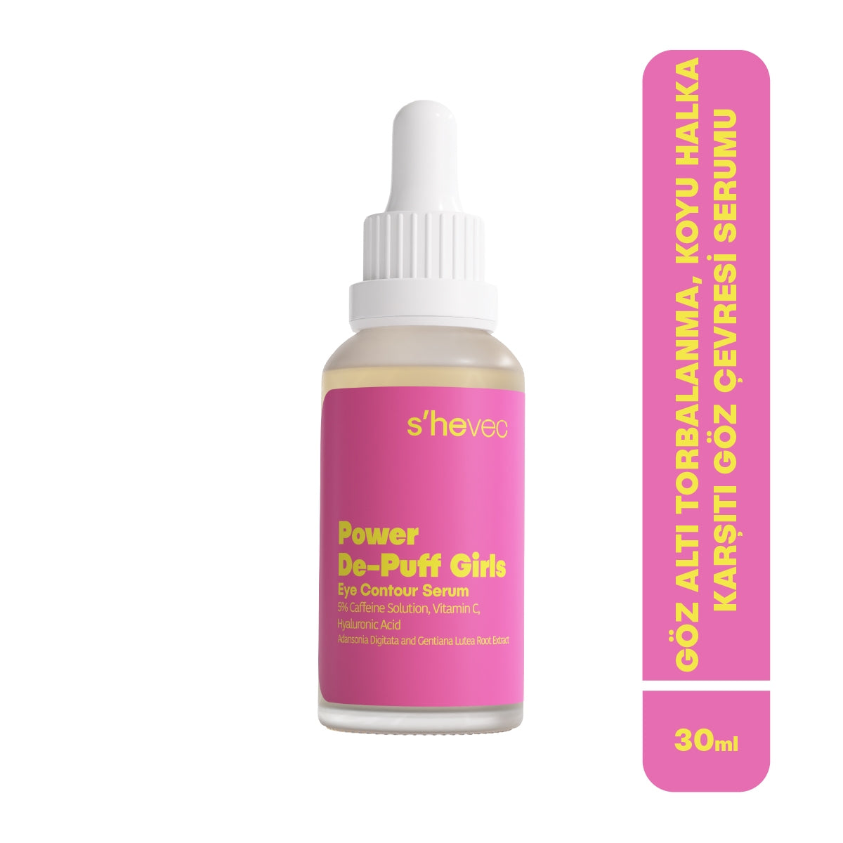 Göz Altı Torbalanma ve Koyu Halka İçin Serum %5 Kafein Vegan 30 ml