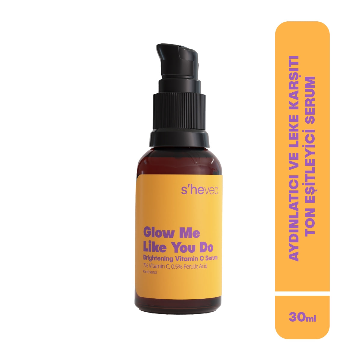 Aydınlatıcı, Leke Karşıtı ve Ton Eşitleyici %7 C Vitamini Vegan Serum 30
ml