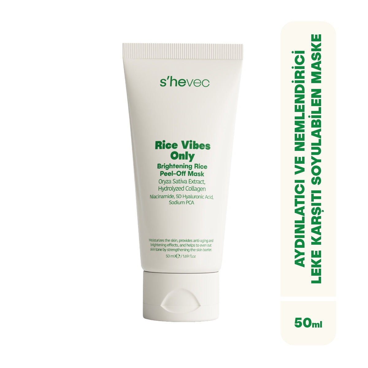 Rice Vibes Only Aydınlatıcı, Leke Karşıtı ve Nemlendirici Pirinç Yüz
Maskesi 50 ml