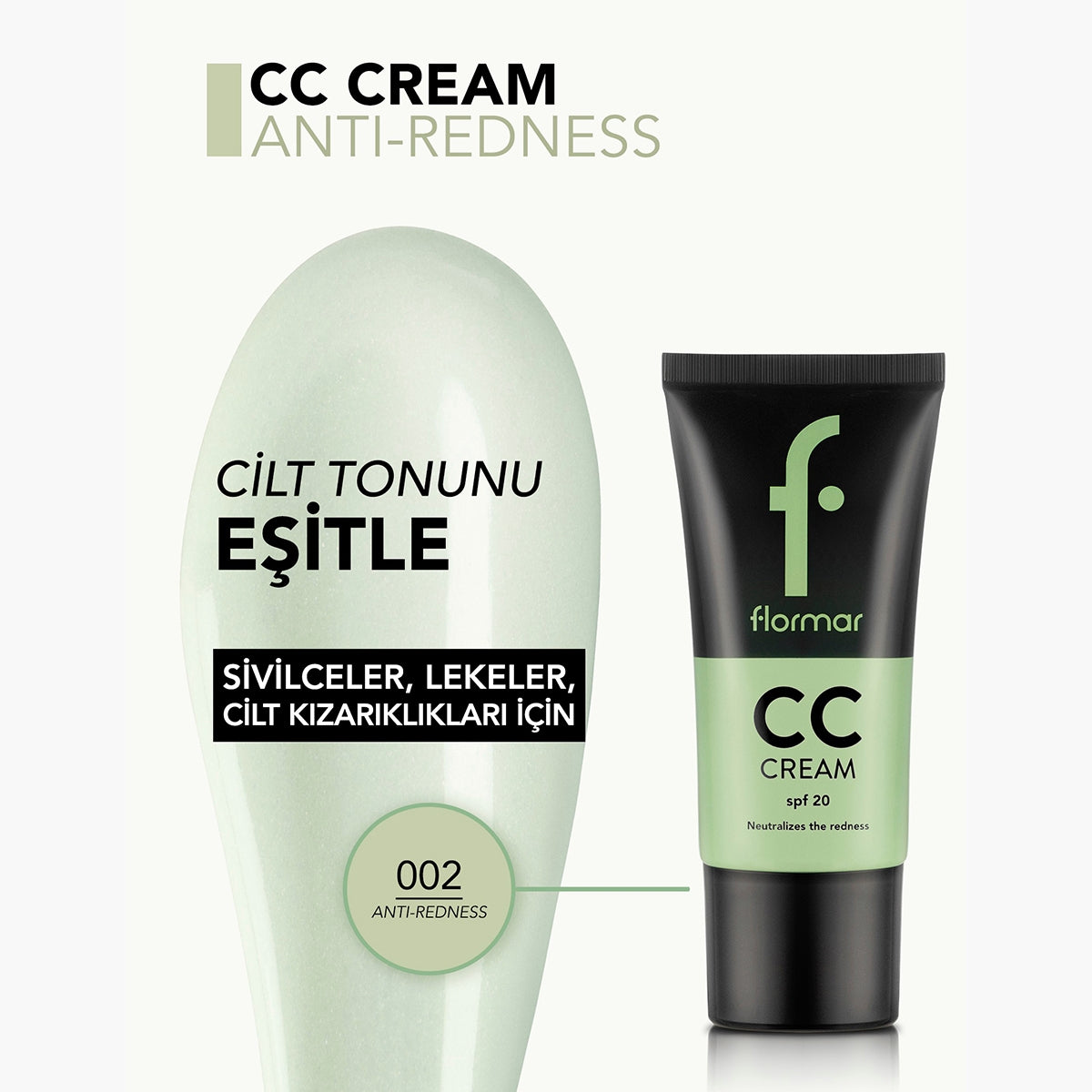 Kırmızı İz ve Kızarıklık Gizleyici CC Krem CC02 Anti Redness 35 ml