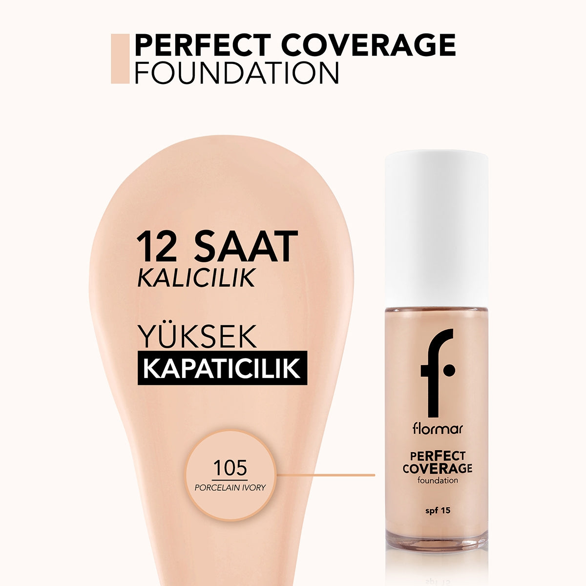Perfect Coverage Fondöten 105 Porcelain Ivory