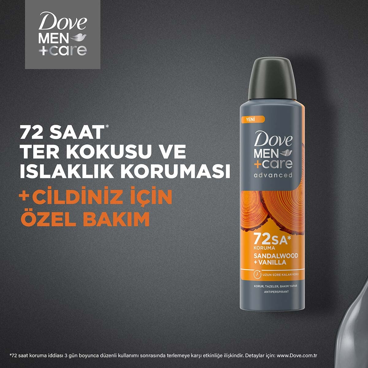 Dove Men Care Sandalwood ve Vanilla Deodorant Sprey 150 ml
