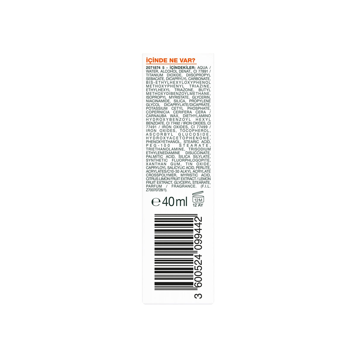 Nemlendirici Güneş Kremi Wonder Tint C Vitamini Açık 40 ml