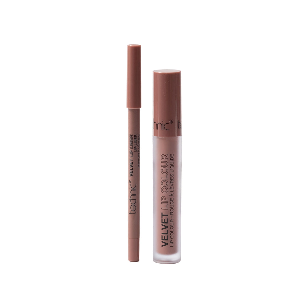 Technic Velvet Lip Kit Makyaj Seti Iced Mocha (Dudak Kalemi+Ruj)