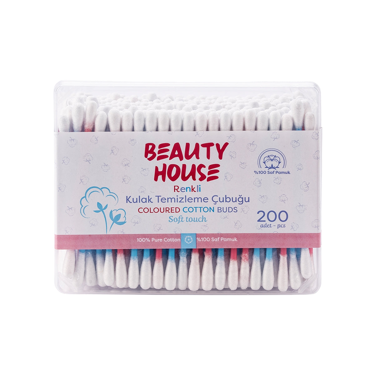 Beauty House Renkli Kulak Temizleme Çubuğu 200 Adet