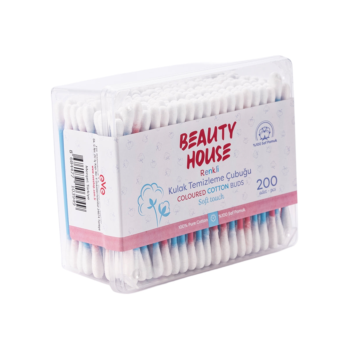 Beauty House Renkli Kulak Temizleme Çubuğu 200 Adet