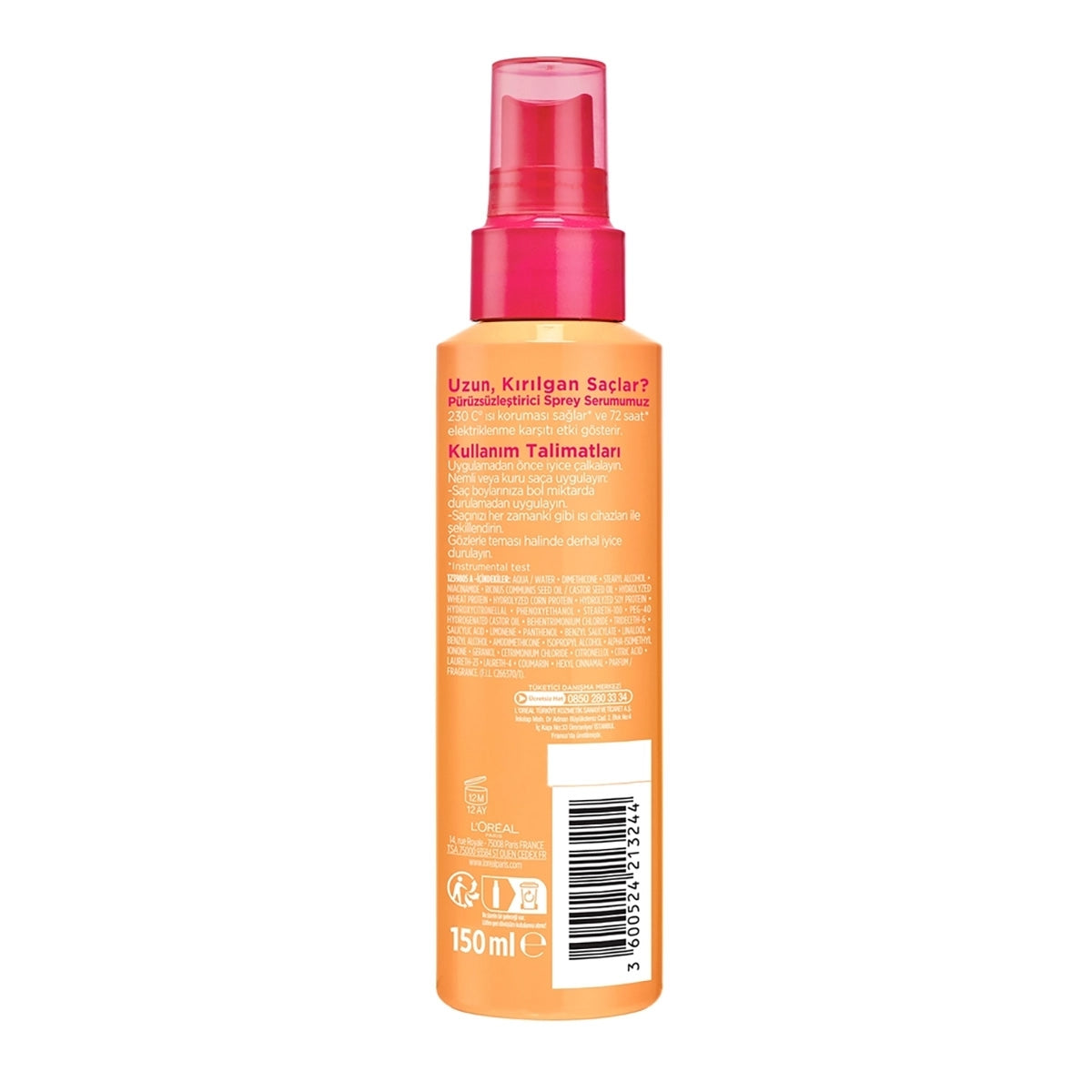 Saç Serumu Sprey Dream Long Isı Koruyucu Pürüzsüzleştirici 150 ml