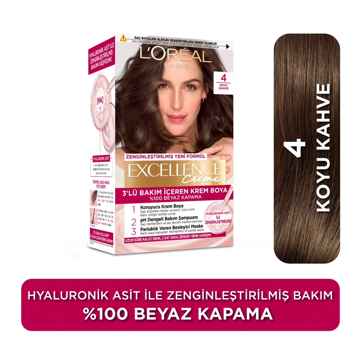 Creme Saç Boyası Koyu Kahve 4