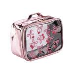 Cherry Desenli Şeffaf Büyük Boy Makyaj Çantası