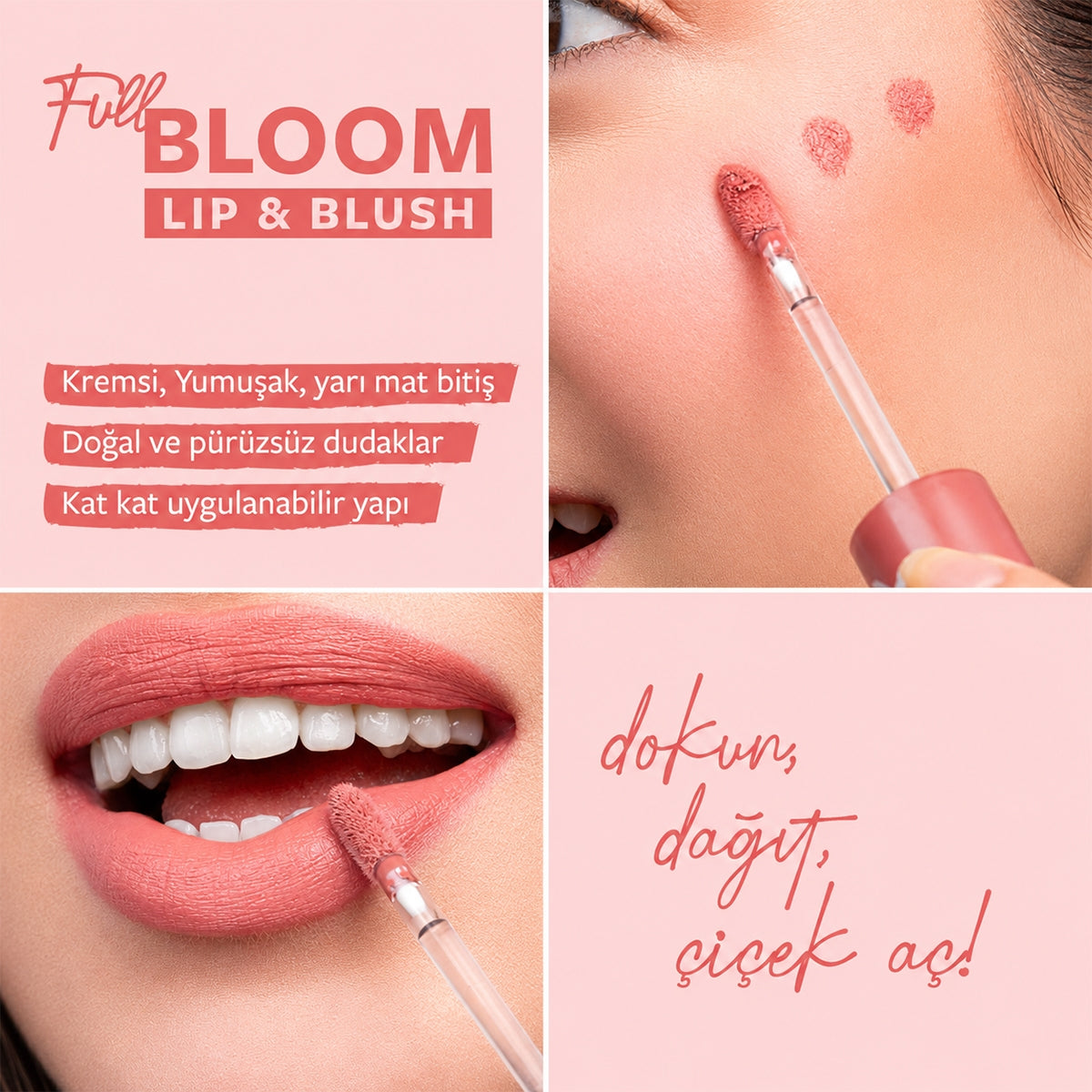 Full Bloom Lip Blush Ruj and Allık 73 Bellini