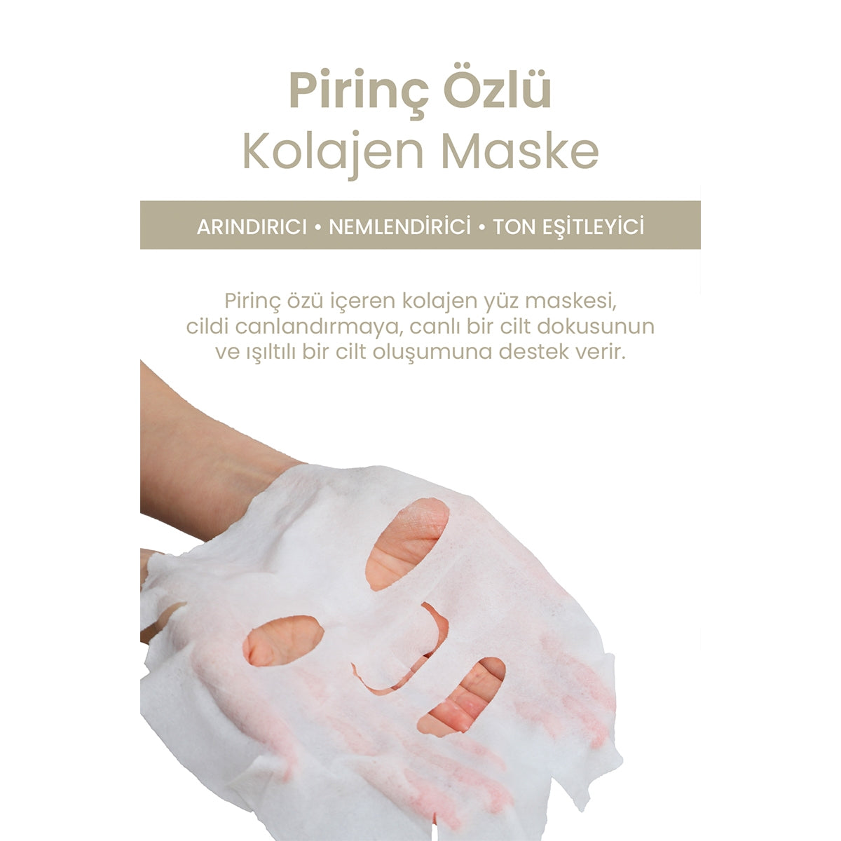 Kağıt Yüz Maskesi Pirinç Özlü 23g