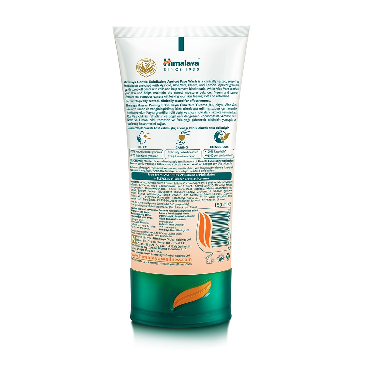 Kayısılı Peeling Etkili Hassas Yüz Yıkama Jeli 150 ml