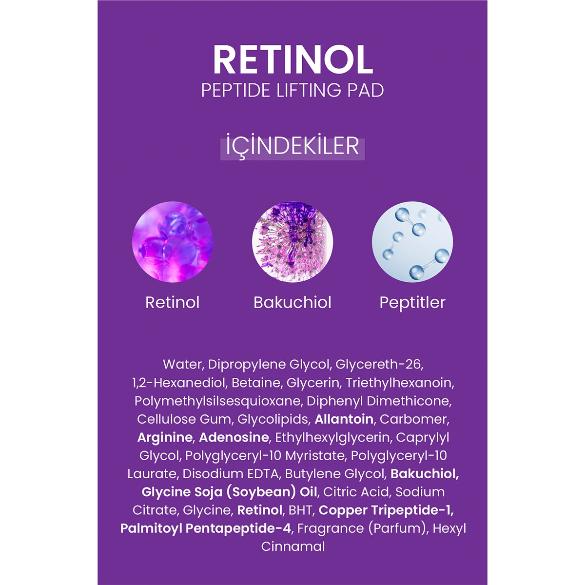Yüz Temizleme Pedi Retinol 12 Adet